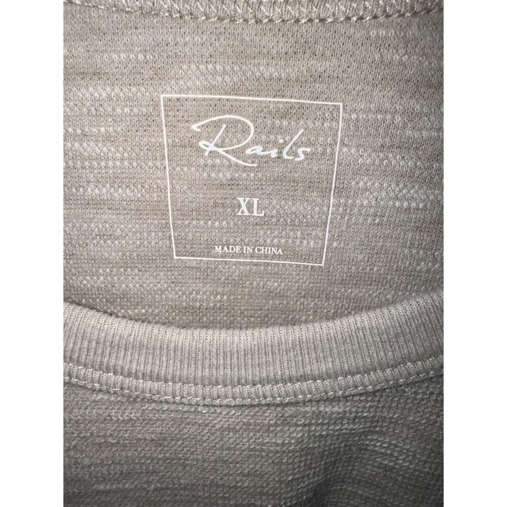 Rails Mens Crewneck‎ Sweatshirt Beige Pullover Size XL